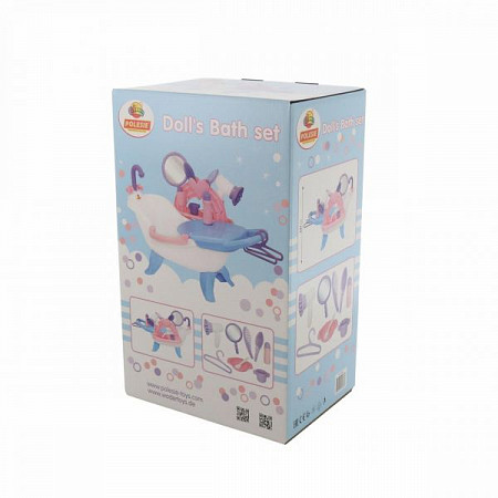 На картинке изображен Набор для купания кукол Полесье с аксессуарами 58607 Набор для купания кукол Полесье с аксессуарами 58607