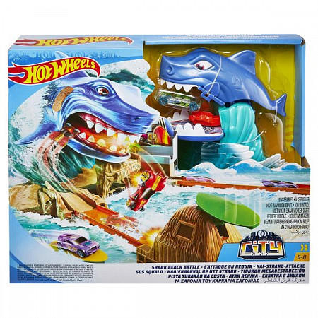 Игровой набор Hot Wheels City Схватка с акулой (FNB21)
