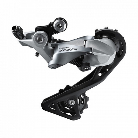 На картинке изображен Переключатель задний Shimano 105, R7000, GS, 11ск. IRDR7000GSS silver ZSM74662 Переключатель задний Shimano 105, R7000, GS, 11ск. IRDR7000GSS silver ZSM74662