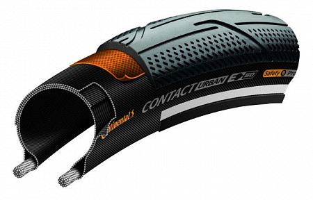 На картинке изображен Велопокрышка Continental Contact Urban 50-406 20 x 2.00 150354 black Велопокрышка Continental Contact Urban 50-406 20 x 2.00 150354 black