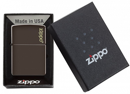 Зажигалка Zippo Classic Brown Matte Zippo Logo 49180ZL