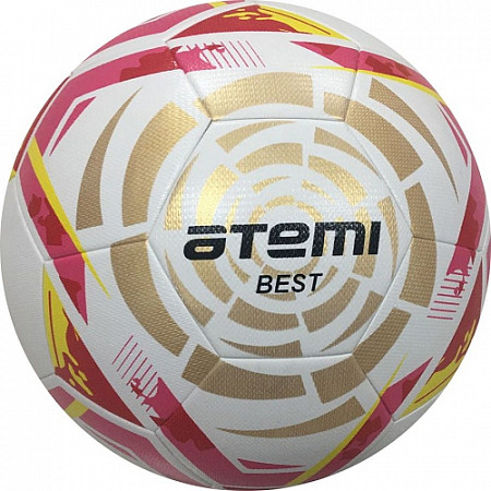 Мяч футбольный Atemi Best р. 5 white/gold/red