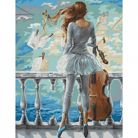 Картина по номерам Picasso Море и виолончель PC4050365