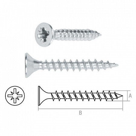 На картинке изображен Шуруп универсальный Starfix белый цинк 4.0х30 мм ЦБ-0018121320 Шуруп универсальный Starfix белый цинк 4.0х30 мм ЦБ-0018121320