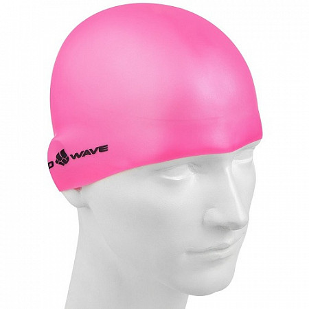 На картинке изображен Шапочка для бассейна (плавания) взрослая Mad Wave Light pink Шапочка для бассейна (плавания) взрослая Mad Wave Light pink