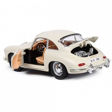 Машинка Bburago 1:24 Porsche 356B Coupe (18-22079) cream