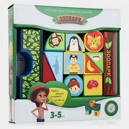 Пластиковые кубики Magneticus Зоопарк (BLO-003-02)