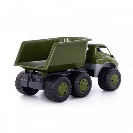 На картинке изображен Автомобиль-самосвал военный Полесье Дакар с прицепом 49292 Автомобиль-самосвал военный Полесье Дакар с прицепом 49292