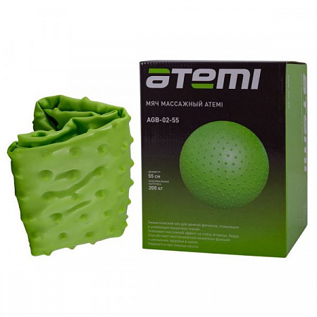 Мяч гимнастический массажный для фитнеса (фитбол) Atemi AGB0255 (55см)