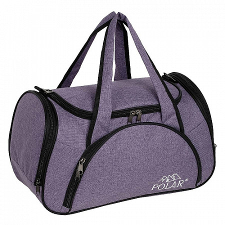 На картинке изображен Дорожная сумка Polar П9013 grey/purple Дорожная сумка Polar П9013 grey/purple