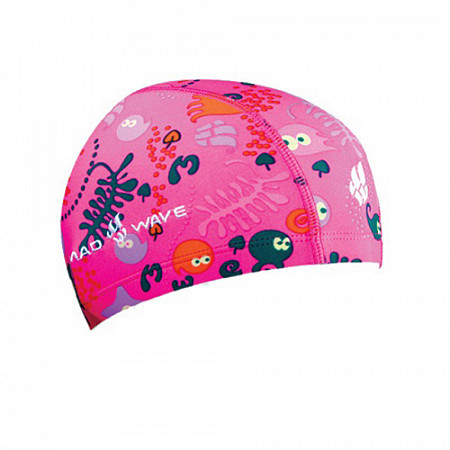 Шапочка для бассейна (плавания) детская Mad Wave Sea Life pink