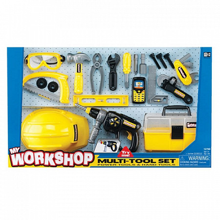 Игрушка Keenway Большой набор инструментов (шлем, электродрель, защитная маска, мобильный телефон) 12760