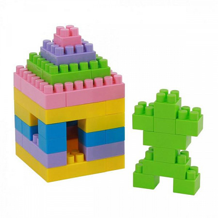 Конструктор Полесье Строитель 174 элемента в контейнере 50557