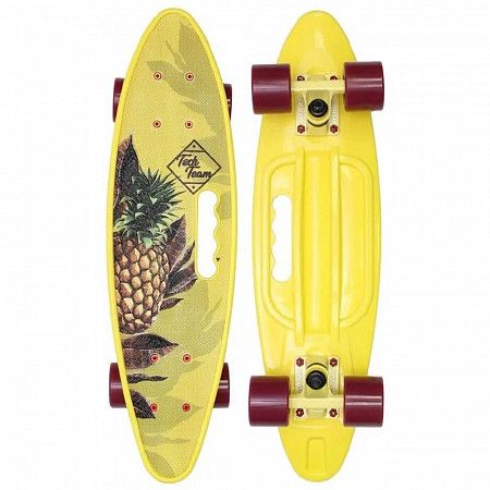 Penny board (пенни борд) Tech Team Fishboard 23" print yellow