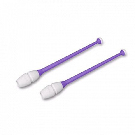 Булавы для художественной гимнастики Indigo вставляющиеся 36 см purple/white