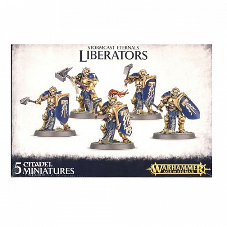 На картинке изображен Фигурки Games Workshop Warhammer: Stormcast Eternals Liberators 96-10 Фигурки Games Workshop Warhammer: Stormcast Eternals Liberators 96-10