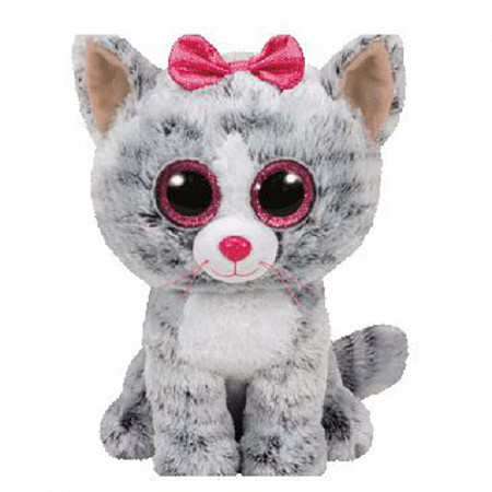 Мягкая игрушка TY Кошка Kiki Grey 24 см 37075