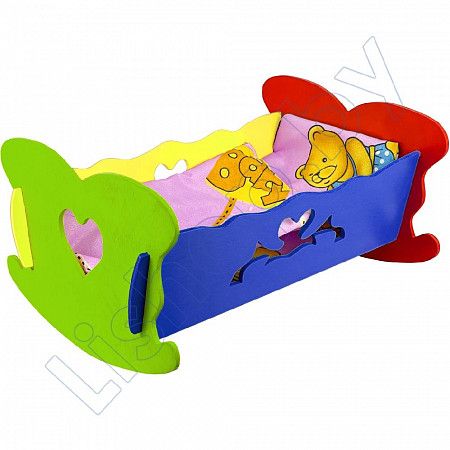 На картинке изображен Кроватка для кукол Stantom 33 см (006327) pink №2 Кроватка для кукол Stantom 33 см (006327) pink №2