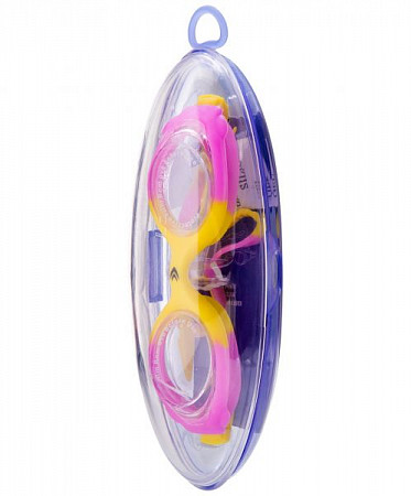 На картинке изображен Очки для плавания LongSail Kids Crystal L041231 yellow/pink Очки для плавания LongSail Kids Crystal L041231 yellow/pink