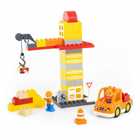 Конструктор Полесье Макси Строительная фирма 90 элементов 77608