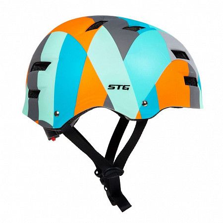 Шлем STG MTV1 Color с фикс. застежкой turquoise/orange/grey