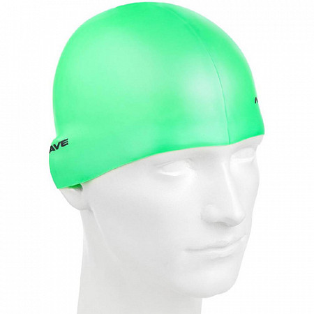 Шапочка для бассейна (плавания) взрослая Mad Wave Neon Silicone Solid green