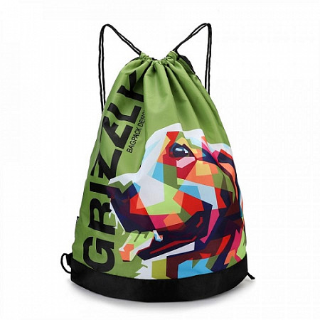 На картинке изображен Мешок для обуви GRIZZLY OM-91-10 /1 light green Мешок для обуви GRIZZLY OM-91-10 /1 light green