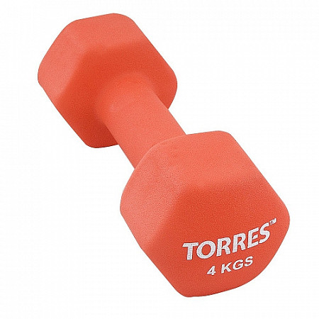 Гантель Torres PL55014 4 кг red