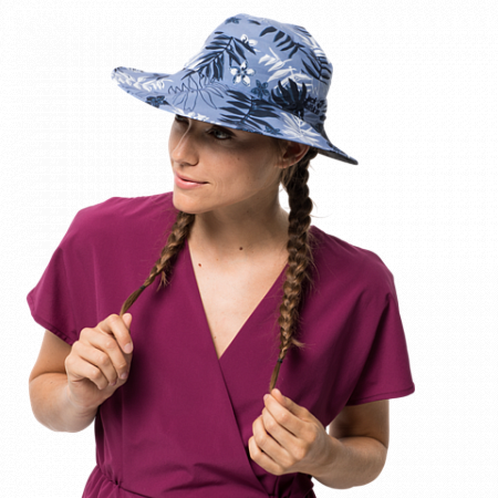 Шляпа женская Jack Wolfskin Victoria Leaf Hat Women shirt blue all over
