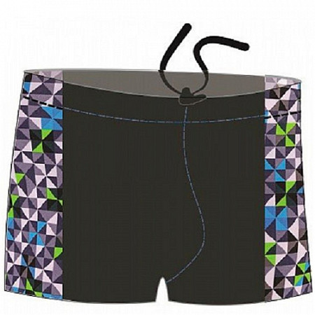 Плавки-шорты мужские для бассейна Atemi принт вставки SM8 18