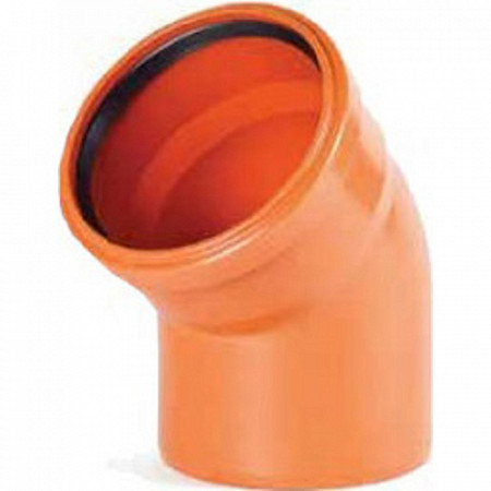 Отвод для наружной канализации НПВХ 160х45