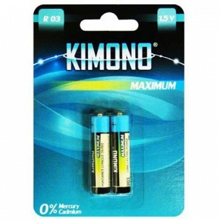 Батарейка Kimono R03/BL2 ААА (Micro) 1,5В R03/BL2