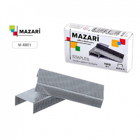 Скобы для степлера Mazari N 24/6 М-6901