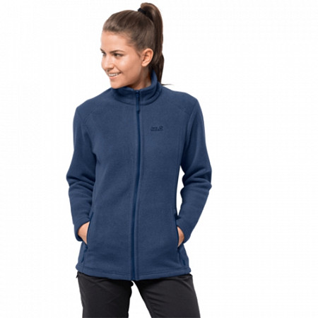 На картинке изображен Джемпер женский Jack Wolfskin Midnight Moon Women porcelain blue Джемпер женский Jack Wolfskin Midnight Moon Women porcelain blue