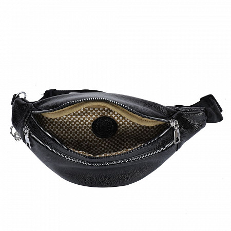 На картинке изображен Поясная сумка женская Ors Oro OPS-0158 black Поясная сумка женская Ors Oro OPS-0158 black