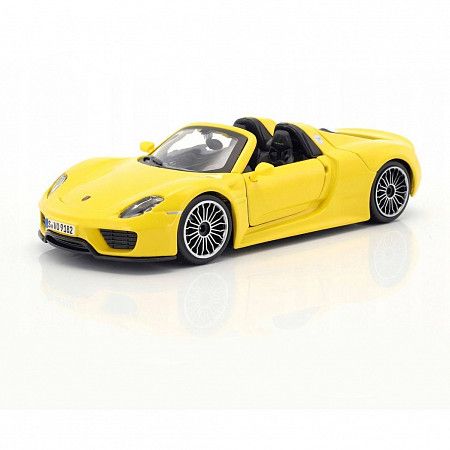 Машинка Bburago 1:24 Porsche 918 Spyder (18-21076) yellow