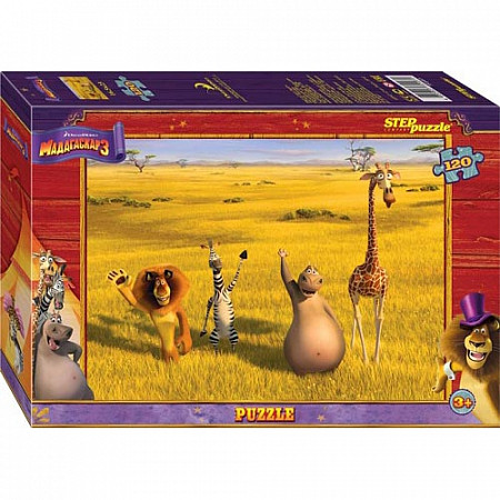 Пазлы Step Puzzle 120 "Мадагаскар 3" 75107