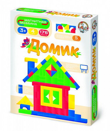 На картинке изображен Магнитная мозаика Десятое Королевство без игрового поля «Домик» 001655 Магнитная мозаика Десятое Королевство без игрового поля «Домик» 001655