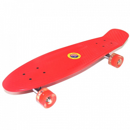 Penny board (пенни борд) Favorit со светящимися колесами M2701-L red