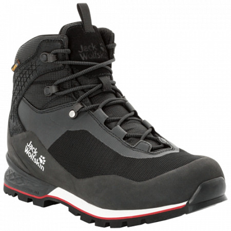 Ботинки мужские Jack Wolfskin Wilderness Lite Texapore Mid M black / red