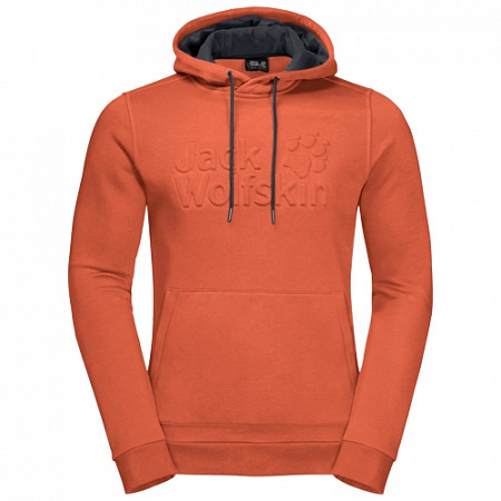 Толстовка с капюшоном мужская Jack Wolfskin Logo Hoody M saffron orange
