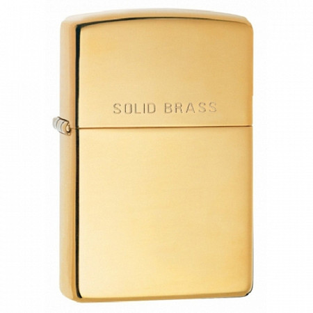 Зажигалка Zippo Solid Brass Engraved High Polish 254