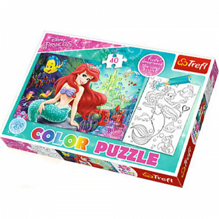 Пазл двусторонний Русалочка Подводное царство 36513