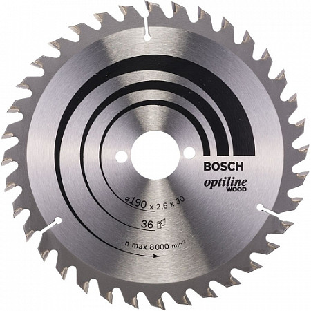 Диск пильный Bosch Optiline Wood 190х30х2,6х36 2608640616