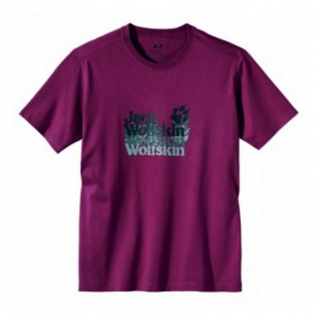 Футболка Jack Wolfskin Echo Logo T Men bordo