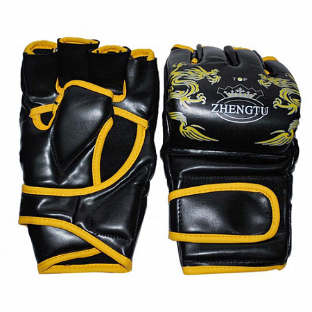 Перчатки для рукопашного боя Zez Sport RUK-5 Black/Yellow