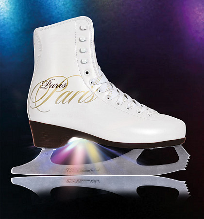 Коньки фигурные Спортивная коллекция Paris Lux Fur с подсветкой