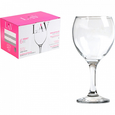 Набор бокалов для вина Lav 6 штук 0,26 л Misket LV-MIS552F