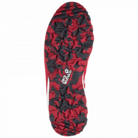 На картинке изображен Полуботинки мужские Jack Wolfskin Cascade Hike Texapore Low M red / white Полуботинки мужские Jack Wolfskin Cascade Hike Texapore Low M red / white