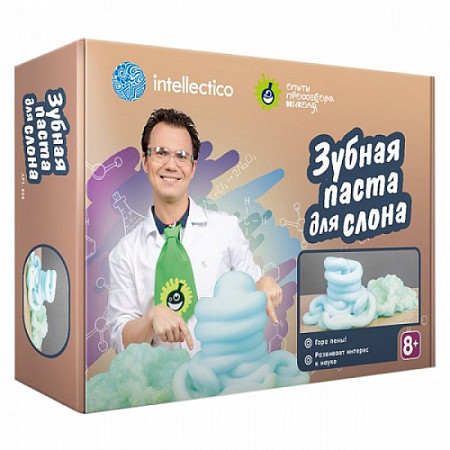 На картинке изображен Набор для опытов Intellectico Зубная паста для слона 858 Набор для опытов Intellectico Зубная паста для слона 858